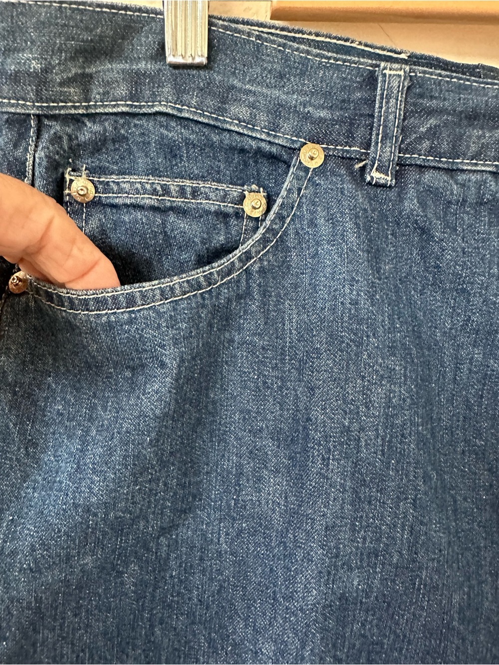 Ralph Lauren Dark Blue Denim Pencil Skirt - Picture 3 of 8